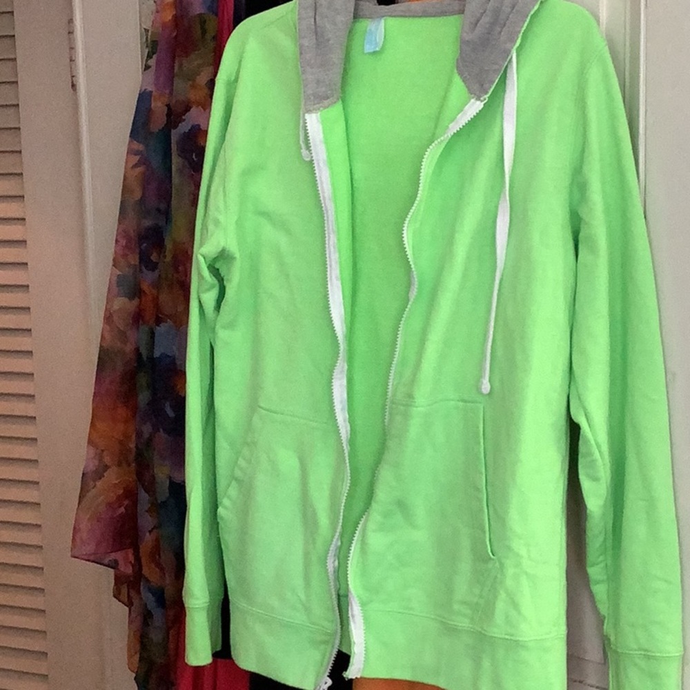 Lime hoodie jacket, xl
